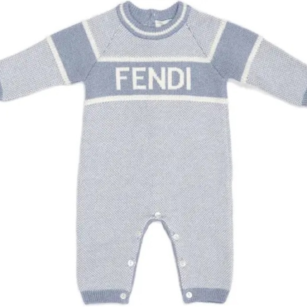 Fendi Blue and White Kids One Piece